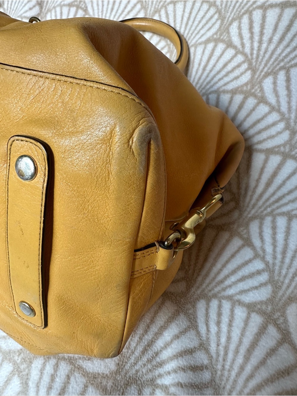 Coach Mustard Yellow Leather Satchel with Tags - Picture 12 of 14